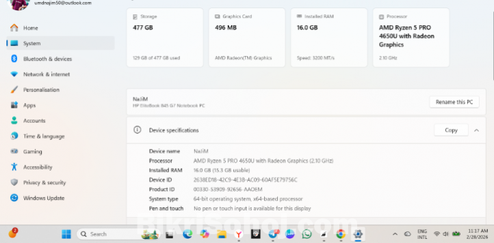 HP EliteBook 845 G7 – Premium Business Laptop For Sale